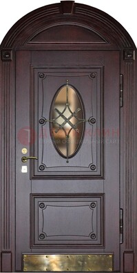 Арочная металлическая дверь с виноритом ДА-38 в Тамбове