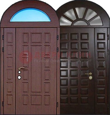 Стальная арочная дверь ДА-8 для административного здания в Тамбове