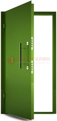 Зеленая металлическая бронированная дверь ДБ-8 в Тамбове