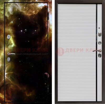 Стальная дверь с фотопечатью космоса ДФ-14 в Курске