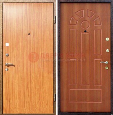 Светлая железная дверь с ламинатом МДФ внутри ДЛ-15 в Коломне