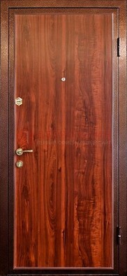 Коричневая входная дверь с ламинатом ДЛ-19 в Тамбове
