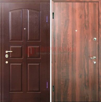 Офисная входная дверь с МДФ ламинат внутри ДМ-101 в Тамбове