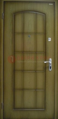 Зеленая стальная дверь с МДФ ДМ-116 на веранду в Тамбове