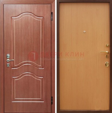 Входная дверь отделанная МДФ и ламинатом внутри ДМ-159 в Тамбове