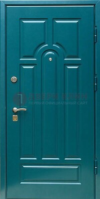Синяя металлическая дверь с МДФ с двух сторон ДМ-1 в Тамбове