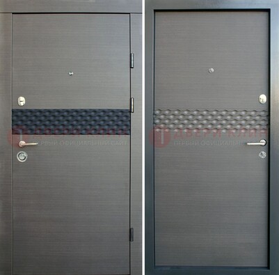 Темно-серая стальная дверь с МДФ ДМ-218 в Йошкар-Оле