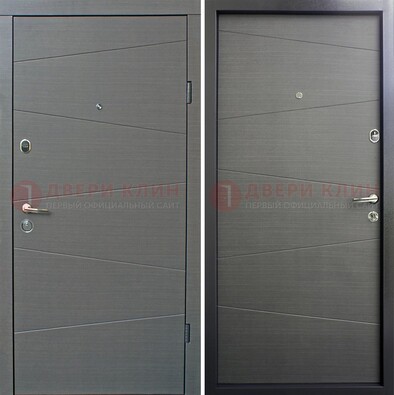 Темная стальная дверь с филенчатой МДФ ДМ-228 в Тамбове