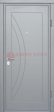 Белая железная дверь с МДФ ДМ-29 в квартиру в Тамбове