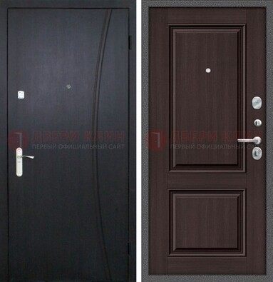 Темная стальная дверь с МДФ панелями ДМ-362 в Тамбове