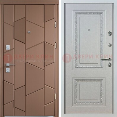 Квартирная стальная дверь с разными панелями МДФ ДМ-496 в Тамбове
