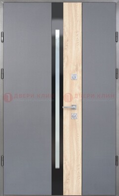 Полуторная металлическая дверь с МДФ ДМ-503 в Тамбове