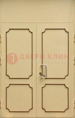 Светлая двухстворчатая дверь для загородного дома с МДФ ДМ-534 в Тамбове