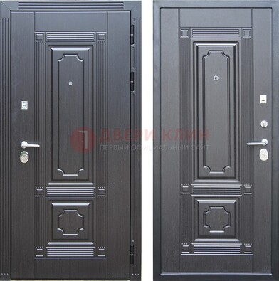 Декоративная серая металлическая дверь с МДФ ДМ-57 в Тамбове