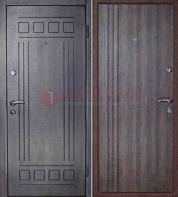 Темная стальная дверь с МДФ с рисунком ДМ-83 в Тамбове