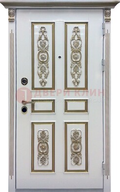 Входная дверь с массивом дуба в белом цвете ДМД-62 в Тамбове