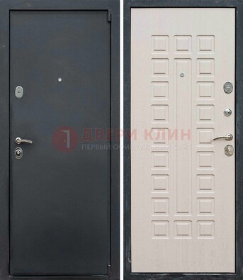 Черная металлическая дверь с порошковым покрытием ДП-101 в Челябинске