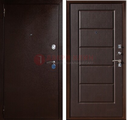 Темная входная дверь с порошковым окрасом ДП-113 в Тамбове
