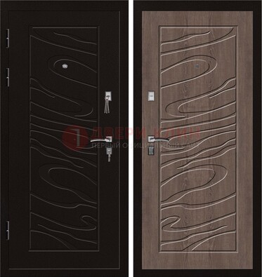 Темная железная дверь с порошковым окрасом ДП-127 в Тамбове