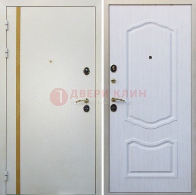 Белая входная дверь с порошковым напылением ДП-136 в Тамбове