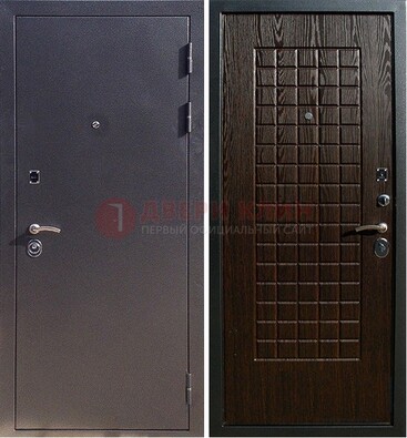 Серая металлическая дверь с порошковым напылением ДП-153 в Тамбове