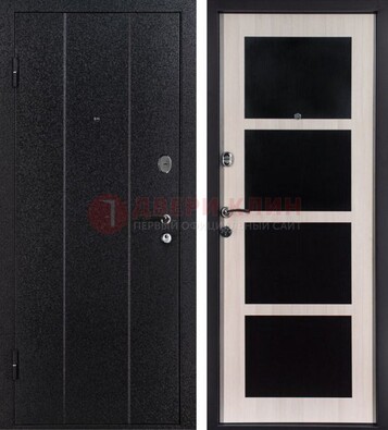 Черная металлическая дверь с порошковым напылением ДП-176 в Тамбове