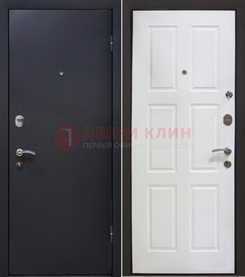 Черная металлическая дверь с порошковым покрытием ДП-193 в Тамбове