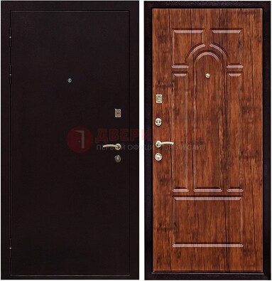Темная железная дверь с порошковым покрытием ДП-194 в Тамбове