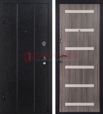 Черная стальная дверь с порошковым окрасом ДП-199 в Тамбове