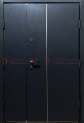 Темная металлическая дверь с порошковым покрытием ДП-220 в Тамбове