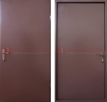 Коричневая железная дверь с порошковым покрытием и МДФ ДП-252 в Тамбове