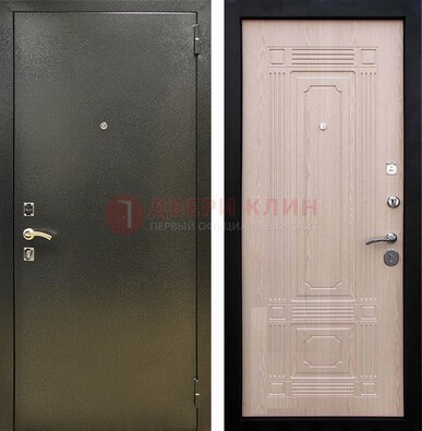 Входная темно-серая дверь с порошковым напылением и МДФ ДП-273 в Талдоме