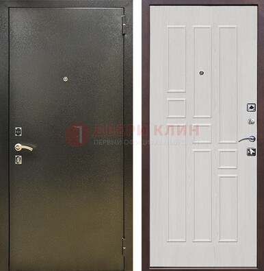 Входная дверь Темное серебро с порошковой отделкой и терморазрывом МДФ ДП-282 в Тамбове