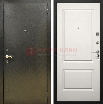 Металлическая темная дверь с порошковым напылением и классической МДФ ДП-298 в Тамбове