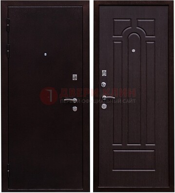 Черная стальная дверь с порошковым покрытием ДП-35 в Тамбове