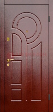Красная металлическая дверь с порошковым окрасом ДП-57 в Тамбове