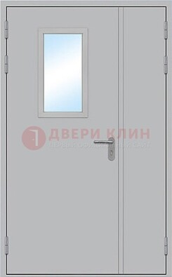 Белая входная противопожарная дверь со стеклянной вставкой ДПП-10 в Тамбове