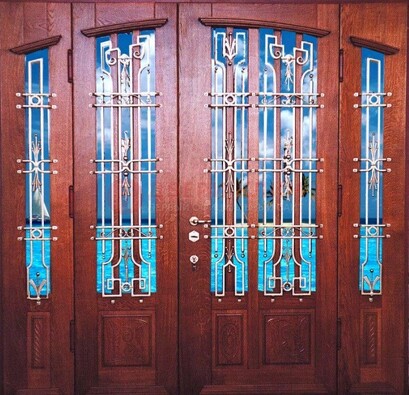 Парадная дверь со вставками из стекла ДПР-55 с шумоизоляцией в Тамбове
