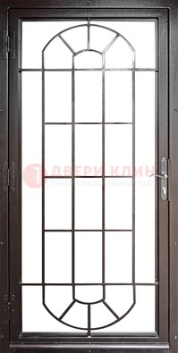 Темная металлическая решетчатая дверь ДР-22 в Тамбове