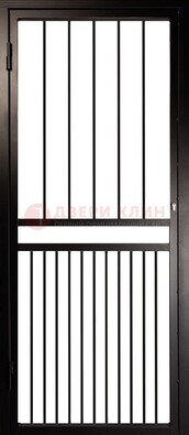 Коричневая одностворчатая железная решетчатая дверь ДР-24 в Тамбове