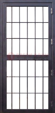 Темная стальная решетчатая дверь ДР-34 в Тамбове