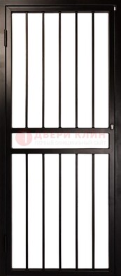 Темная стальная решетчатая дверь для дома ДР-45 в Тамбове