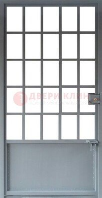 Металлическая решетчатая дверь в сером цвете ДР-7 в Тамбове