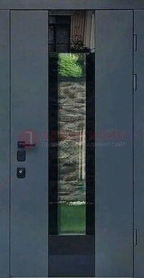 Современная дверь со стеклом для коттеджа ДС-40 в Тамбове