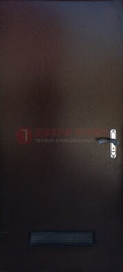 Черная железная техническая дверь ДТ-17 в Тамбове