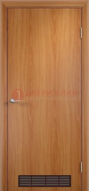 Светлая техническая дверь с вентиляционной решеткой ДТ-1 в Пскове