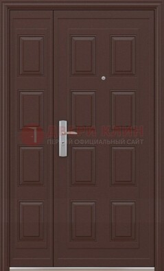 Коричневая железная тамбурная дверь ДТМ-37 в Тамбове