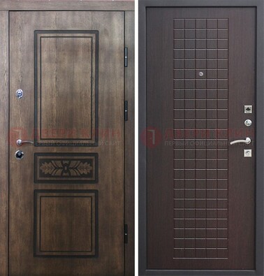 Входная резная дверь Итальянский орех с виноритом МДФ Махагон ДВТ-117 в Тамбове