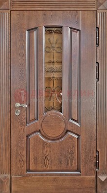 Входная дверь с виноритом и стеклом ДВТ-161 в Тамбове