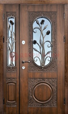 Железная дверь с виноритом и ковкой ДВТ-180 в Тамбове
